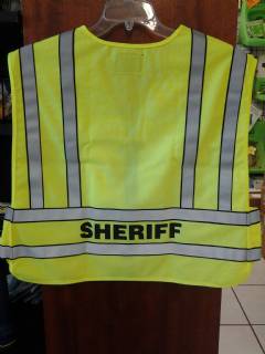 Reflective Sheriff's Ansi Class 2 207 Public Safety Vest W/ Zipper Closure, Hi-viz Yellow #2